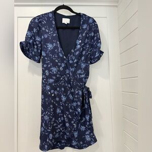 Greylin Navy Floral Mini Dress